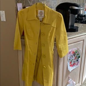 Brand new !! yellow trench coat size small